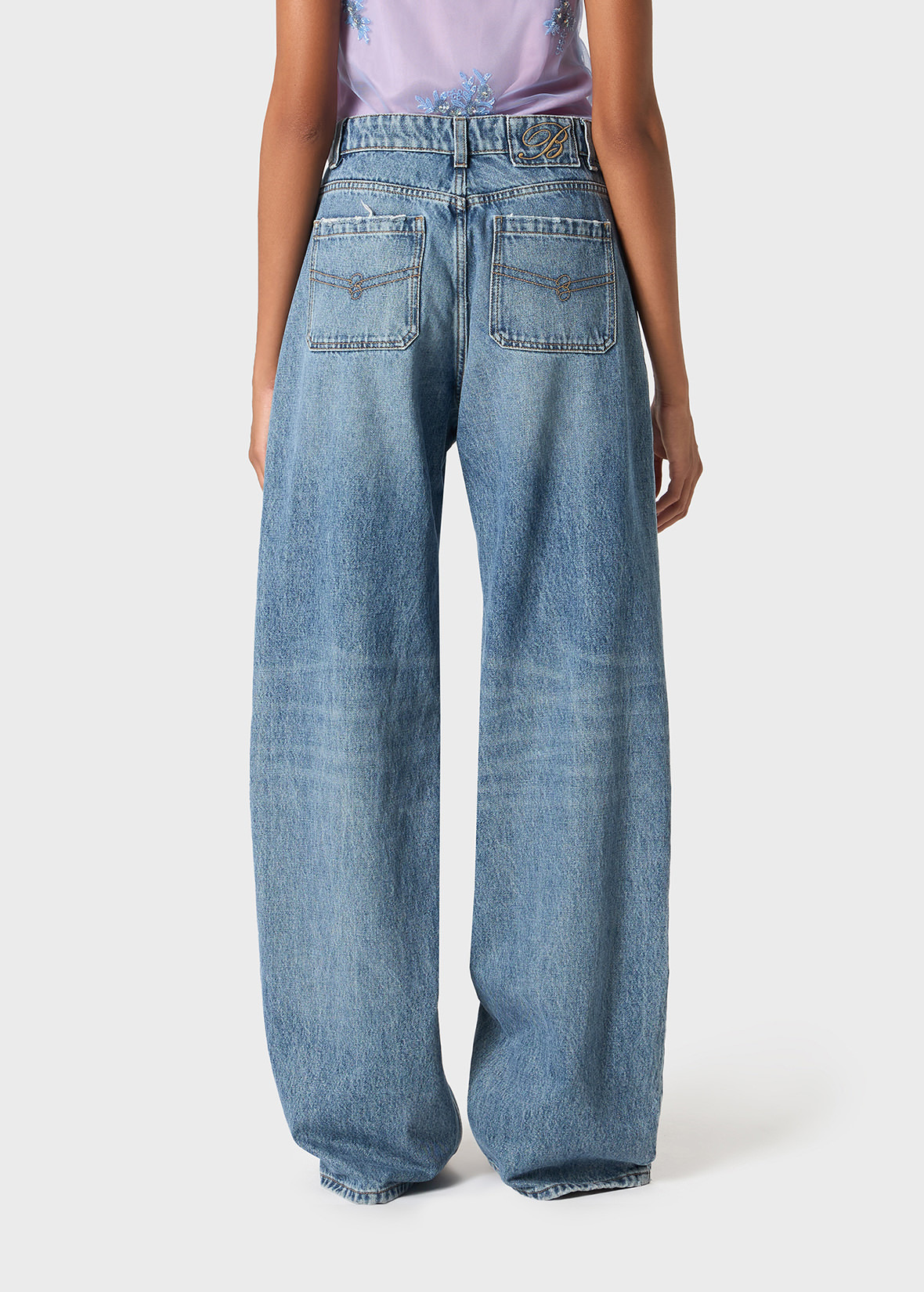 BOY FIT JEANS WITH PATCH POCKETS - 4