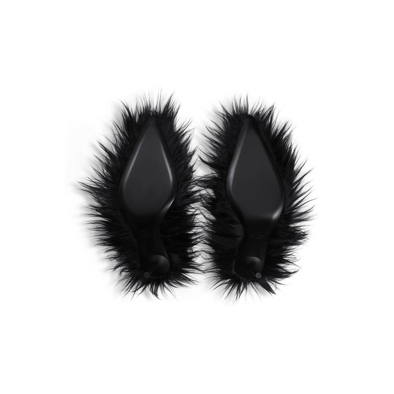 Women's Flex Fur 110mm Pump  in Black 6