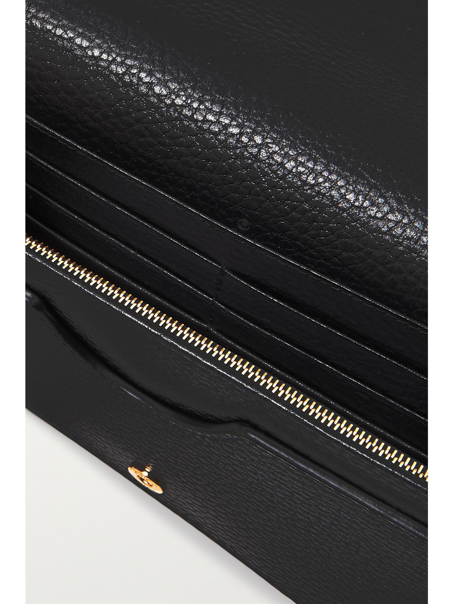 Petite Marmont textured-leather wallet Black - 5