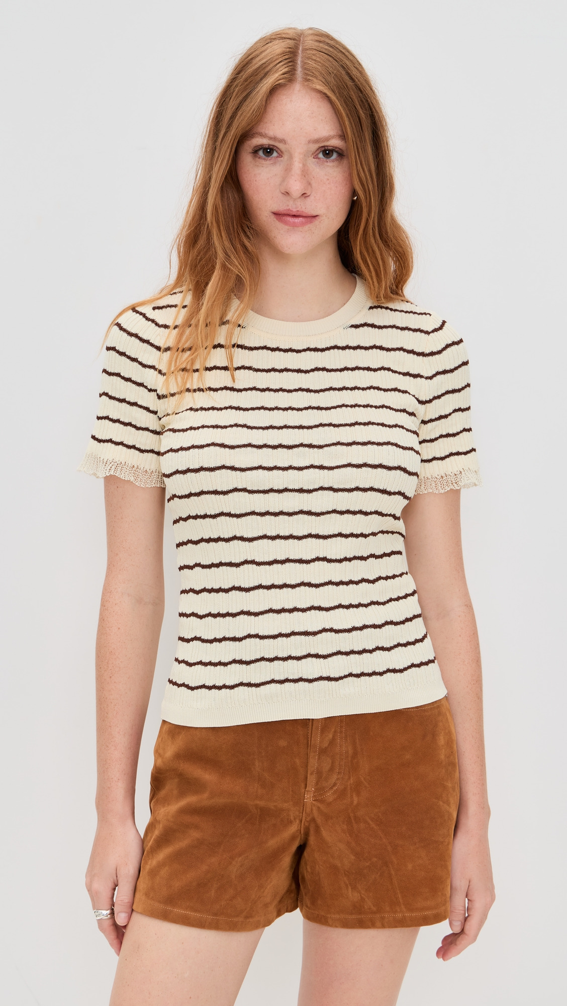 Chiara Stripe Short Sleeve Shirt - 6