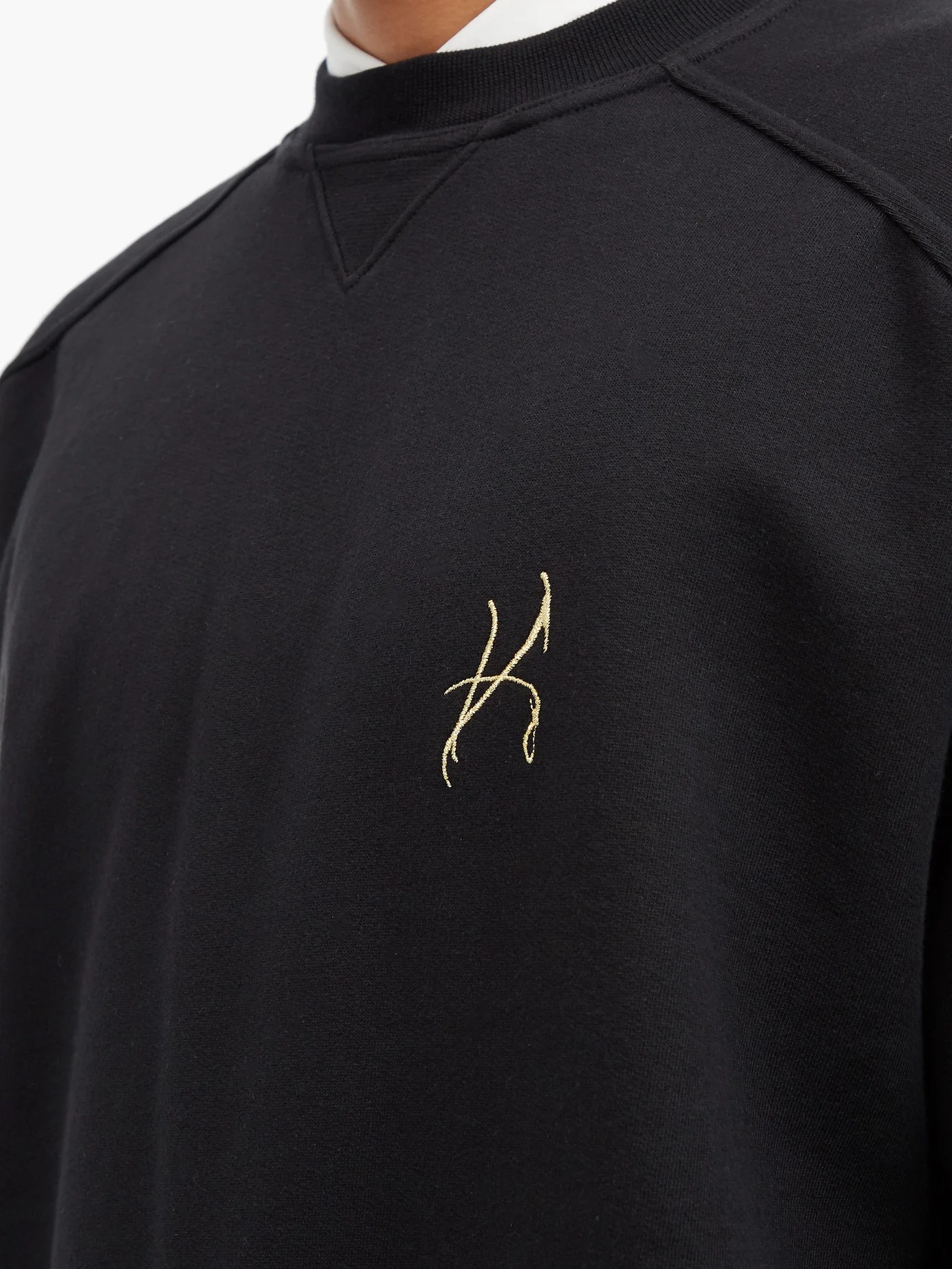 Embroidered fleece-back cotton-jersey sweatshirt - 4