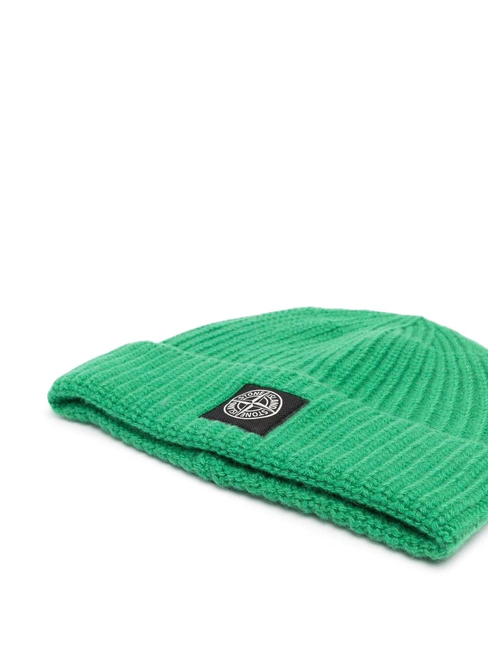 logo-patch knitted beanie - 2