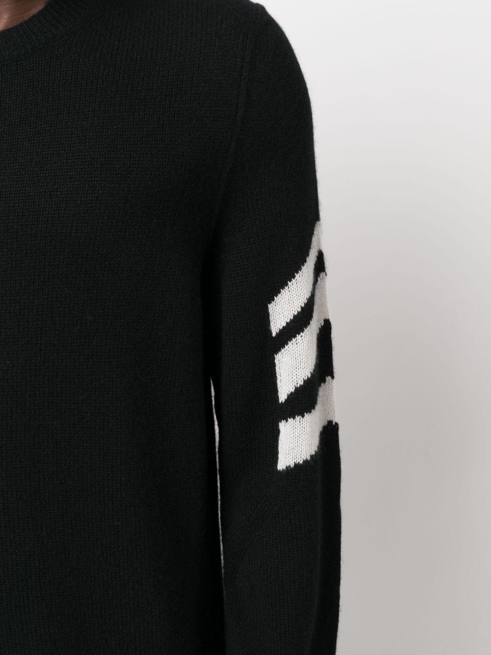 stripe-detail cashmere jumper - 5