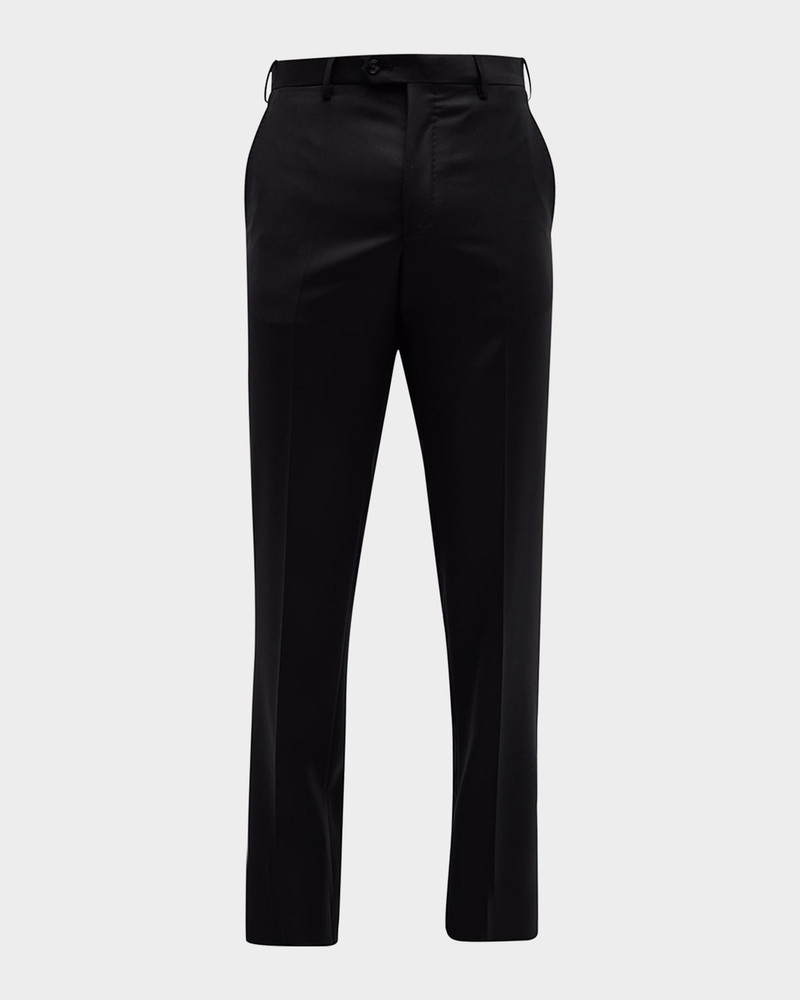 Men's Basic Solid Dress Trousers 1