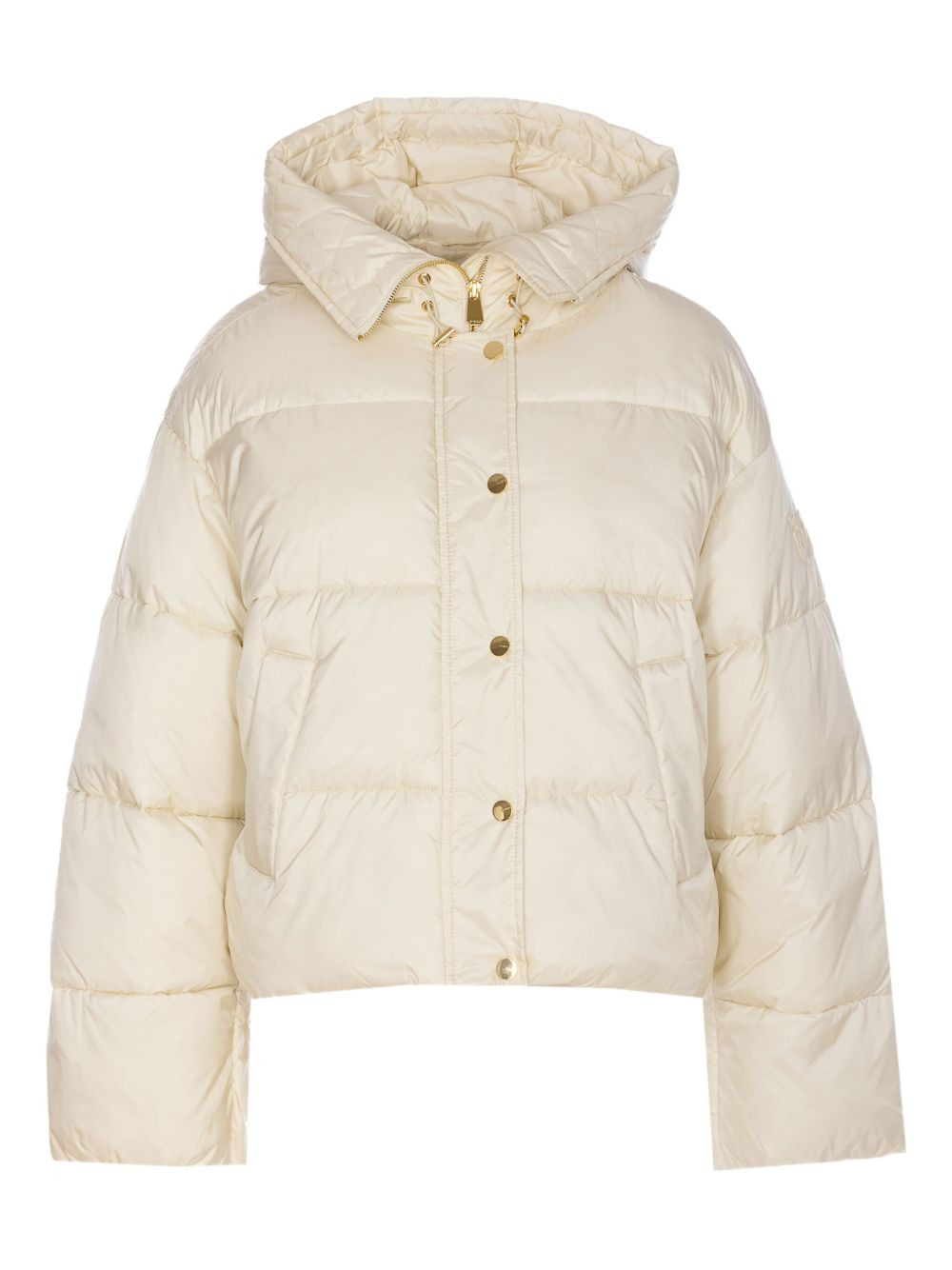 hooded quilted coat - 1