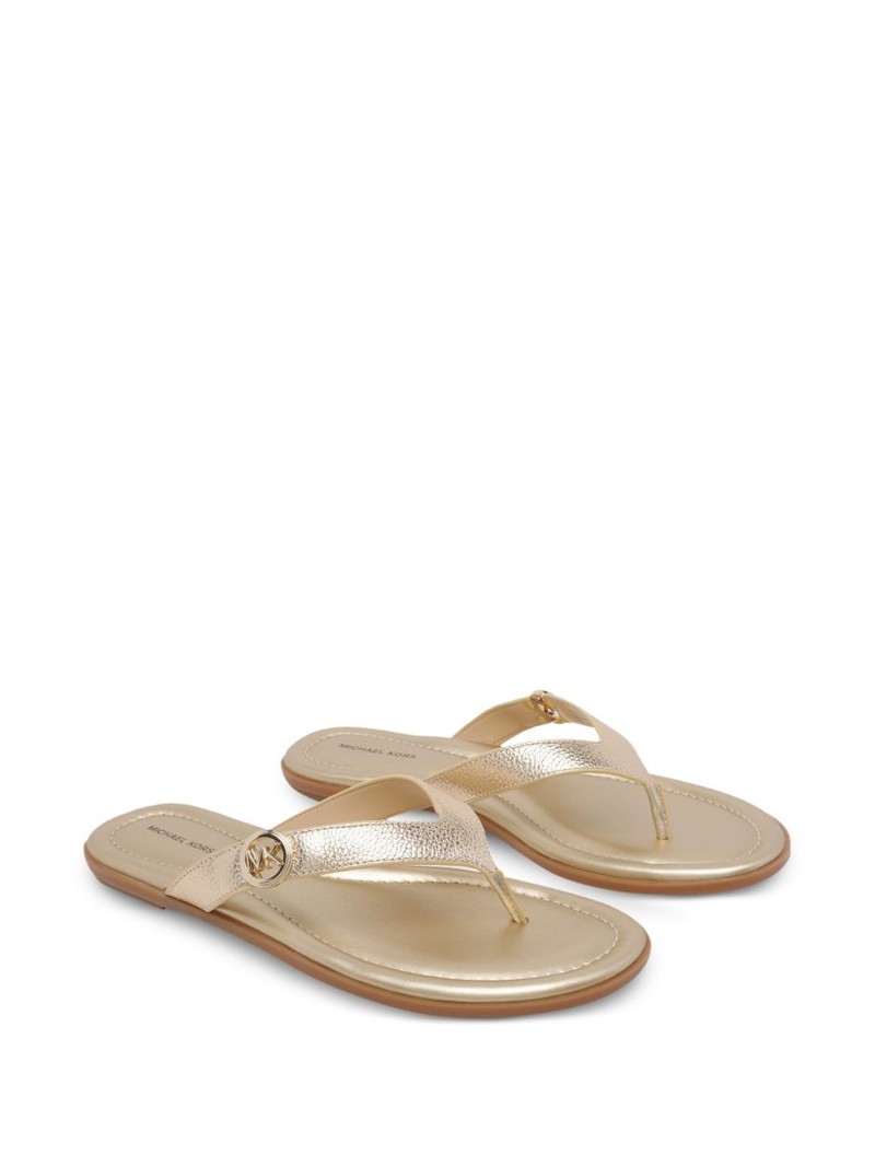 MICHAEL KORS logo-detail round-toe sandals outlook