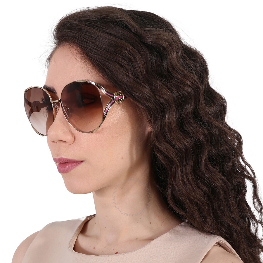 Gucci Brown Gradient Oversized Ladies Sunglasses GG0225S 007 63 - 2