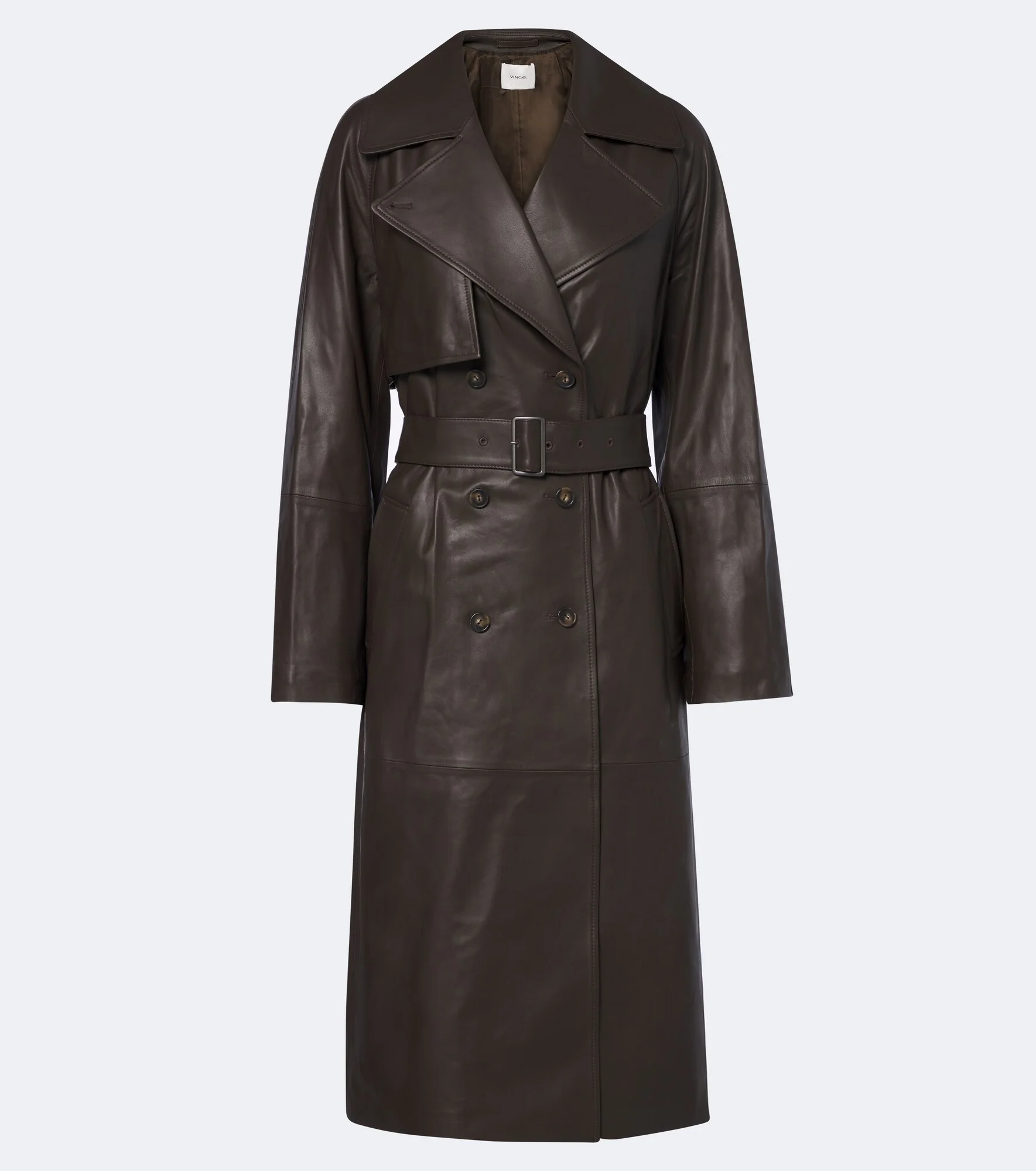 Leather trench coat - 1