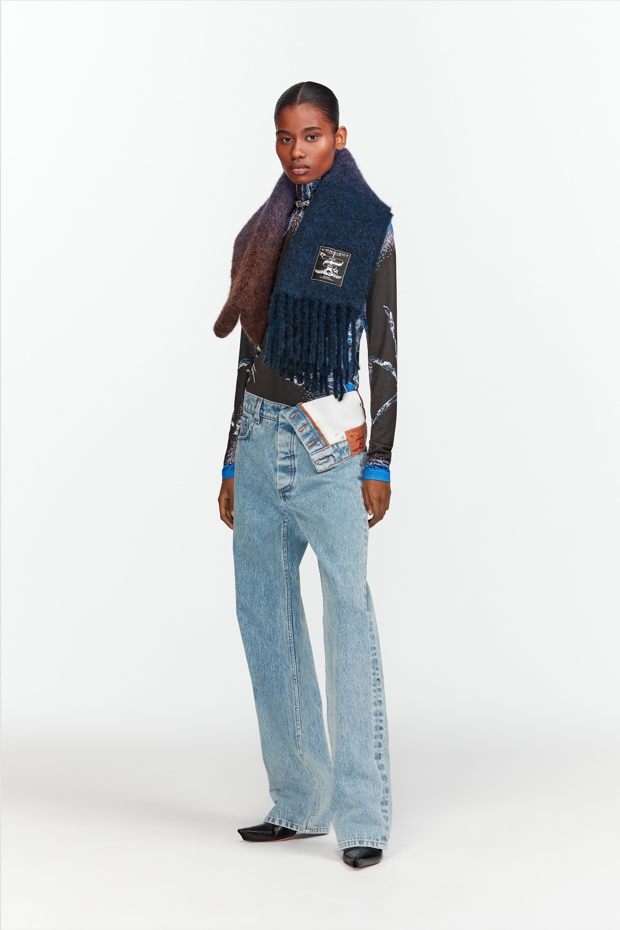 Asymmetric Waist Jeans - 5