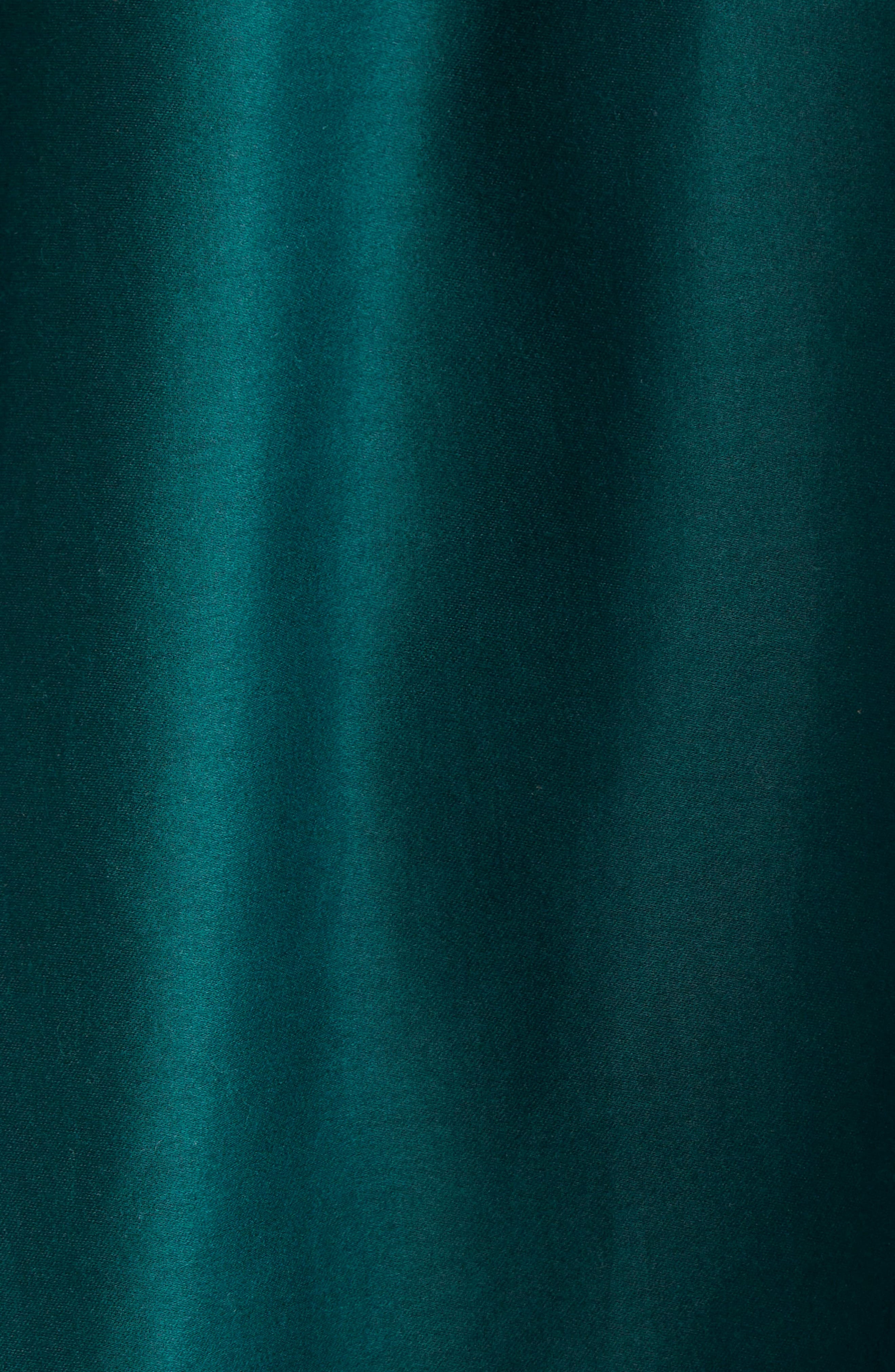 Max Mara Anta Oversize Cotton Sateen Button-Up Shirt in Dark Green at Nordstrom - 7