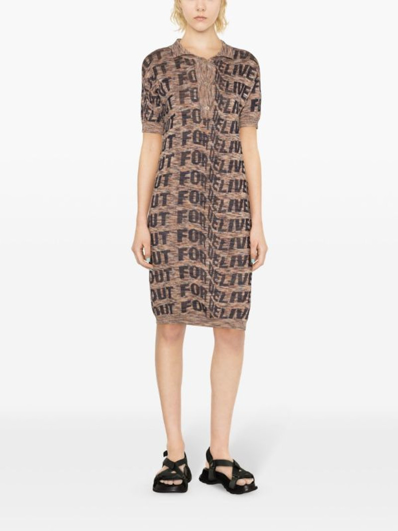 HENRIK VIBSKOV SIGNED POLO DRESS - BLACK DELIVERY MELANGE outlook