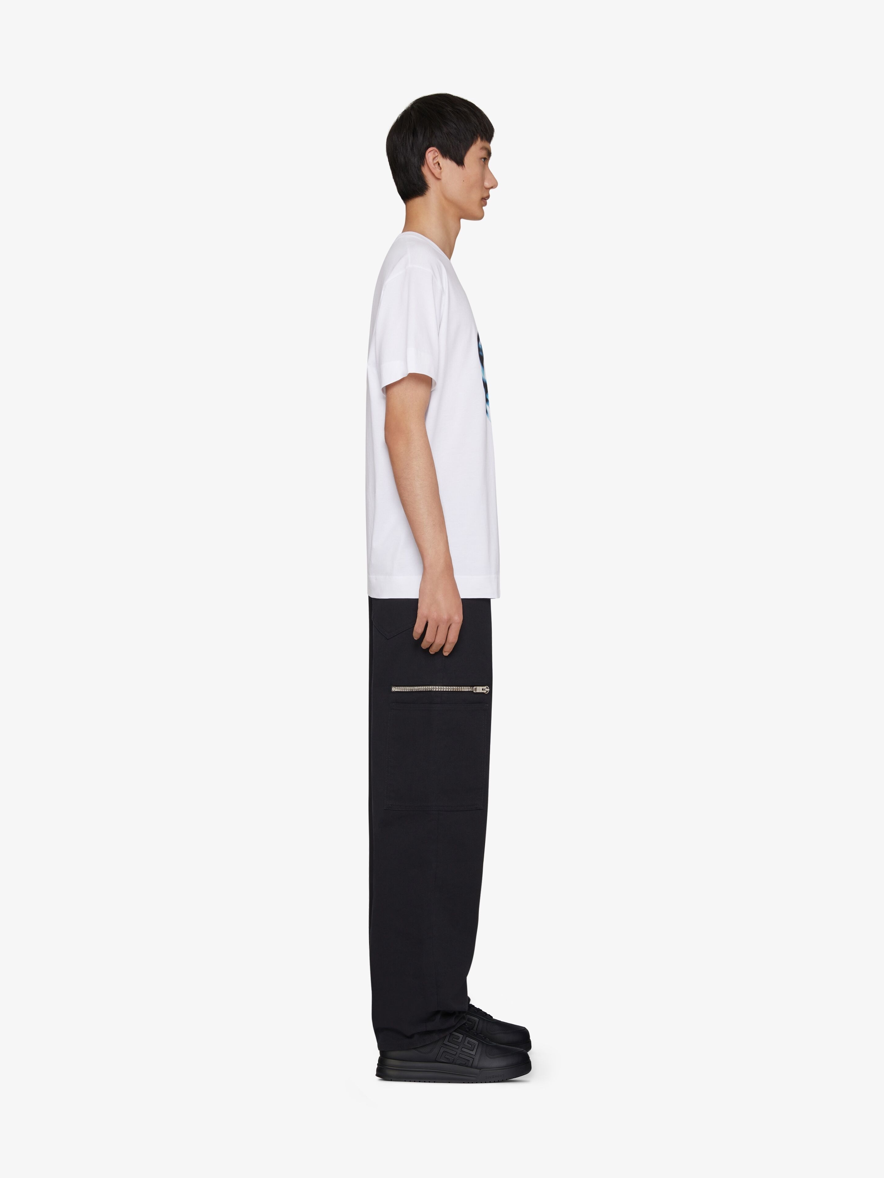 OVERSIZED T-SHIRT IN COTTON WITH GIVENCHY CIRCLE PRINT - 3