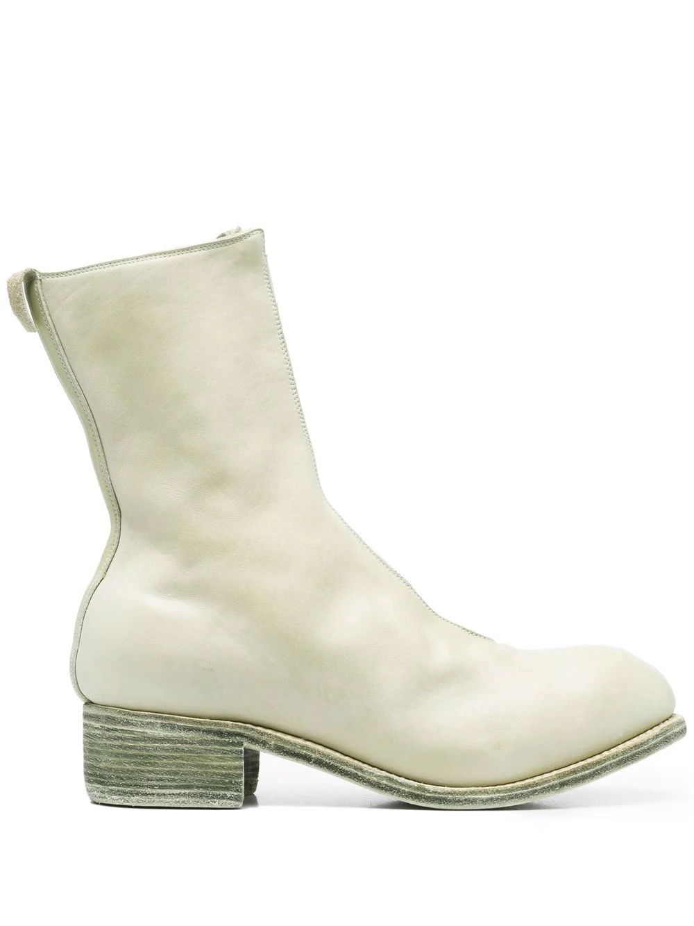 front-zip round-toe boots - 1