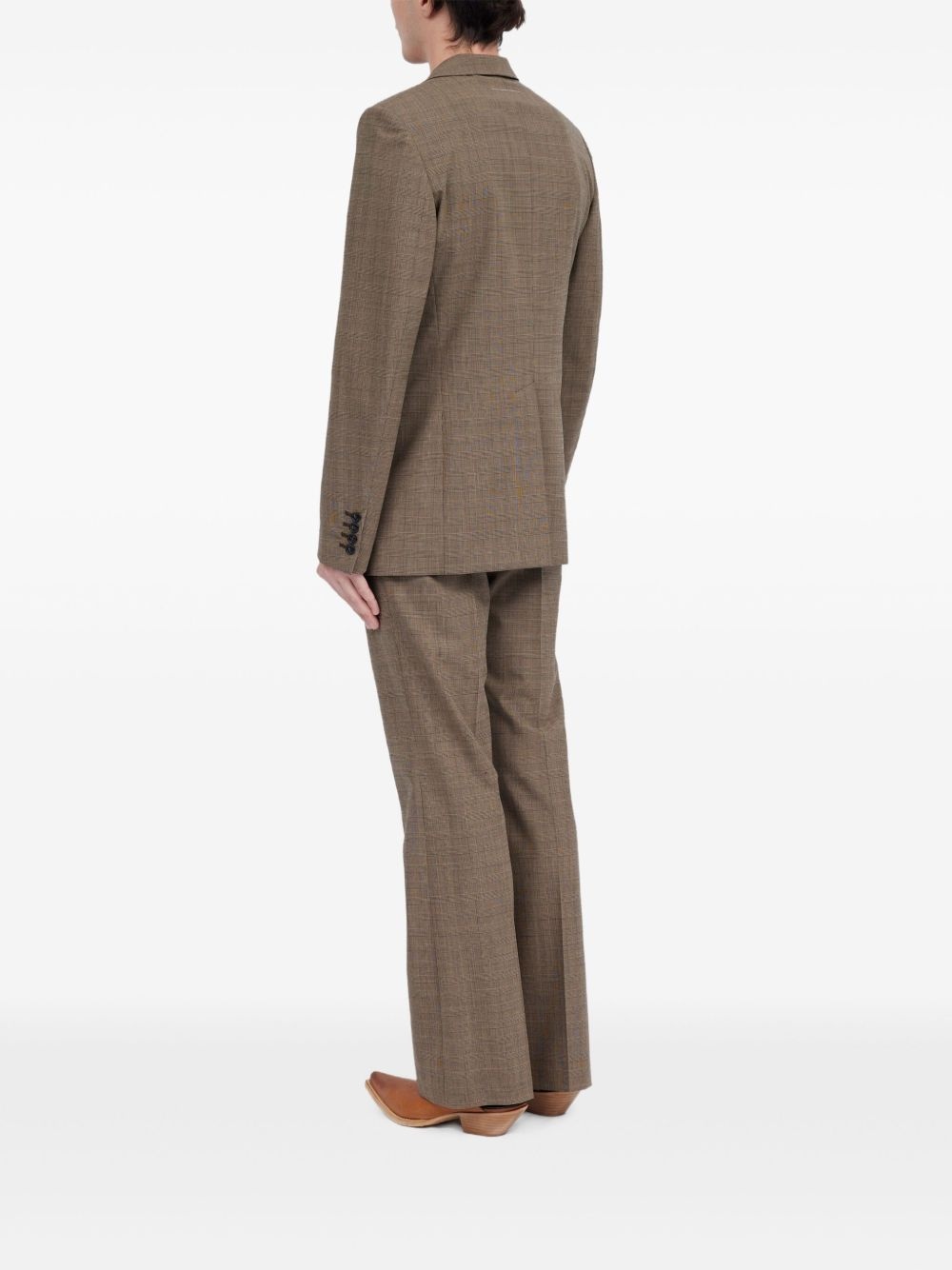 tartan-pattern blazer - 5