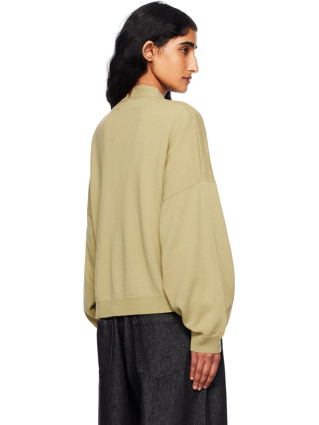 Yellow Merino Wool Cardigan - 3