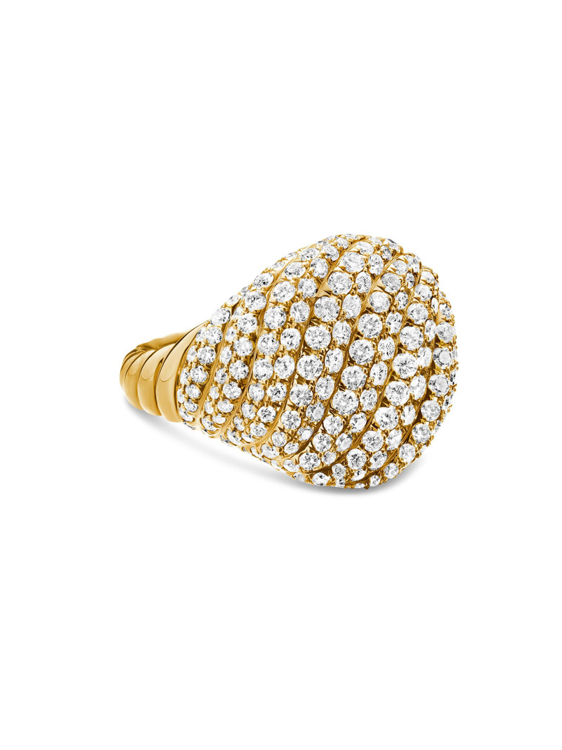 Women's Sculpted Cable Pinky Ring in 18K Yellow Gold - Gold 1