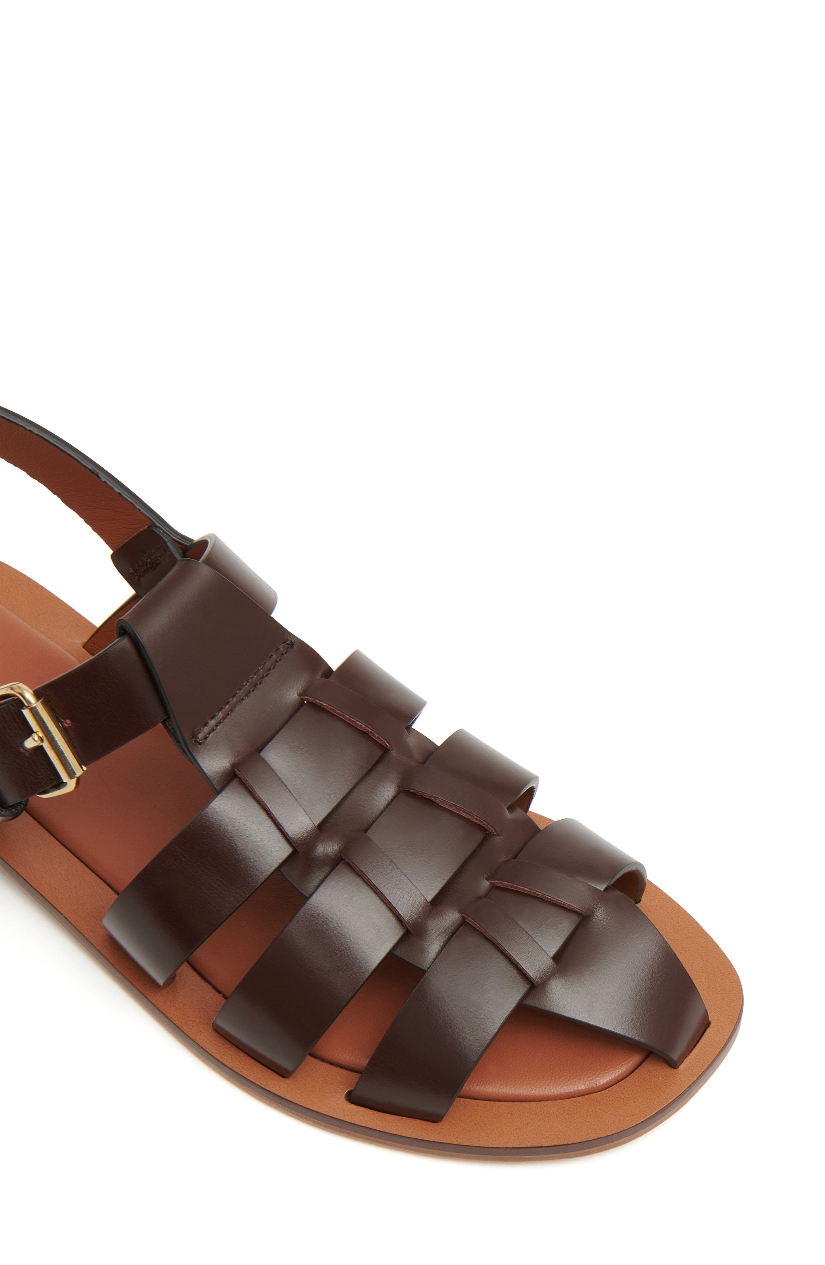Mansur Gavriel Slingback Fisherman Sandal in Chocolate at Nordstrom - 4