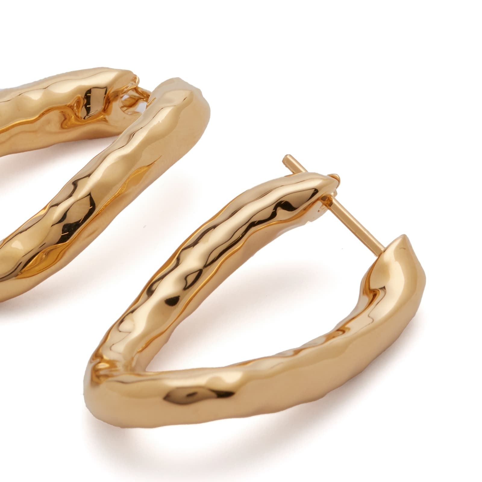 Jil Sander FW5 Hammered Earrings - 4