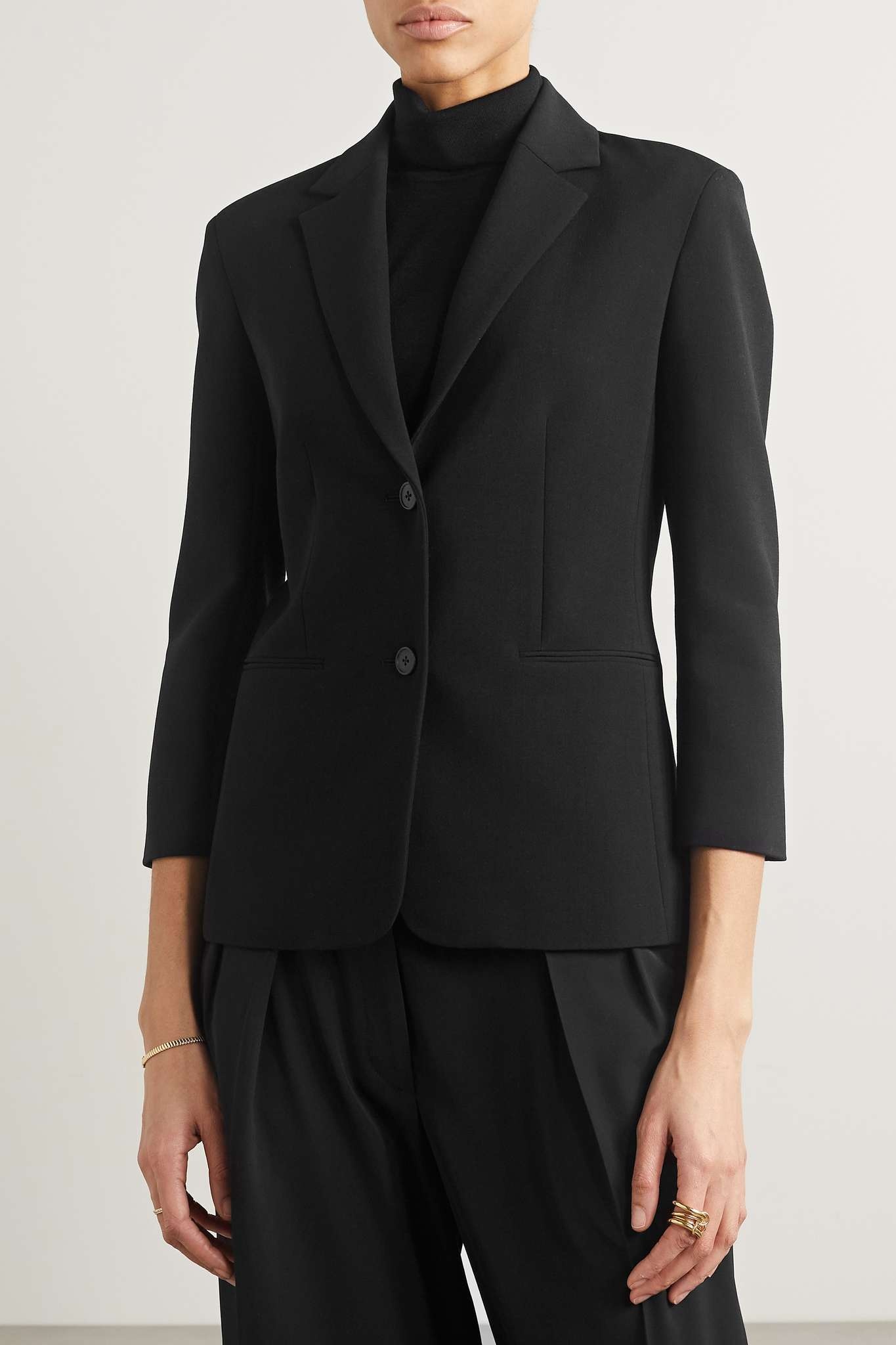 Schoolgirl wool-blend cady blazer - 3