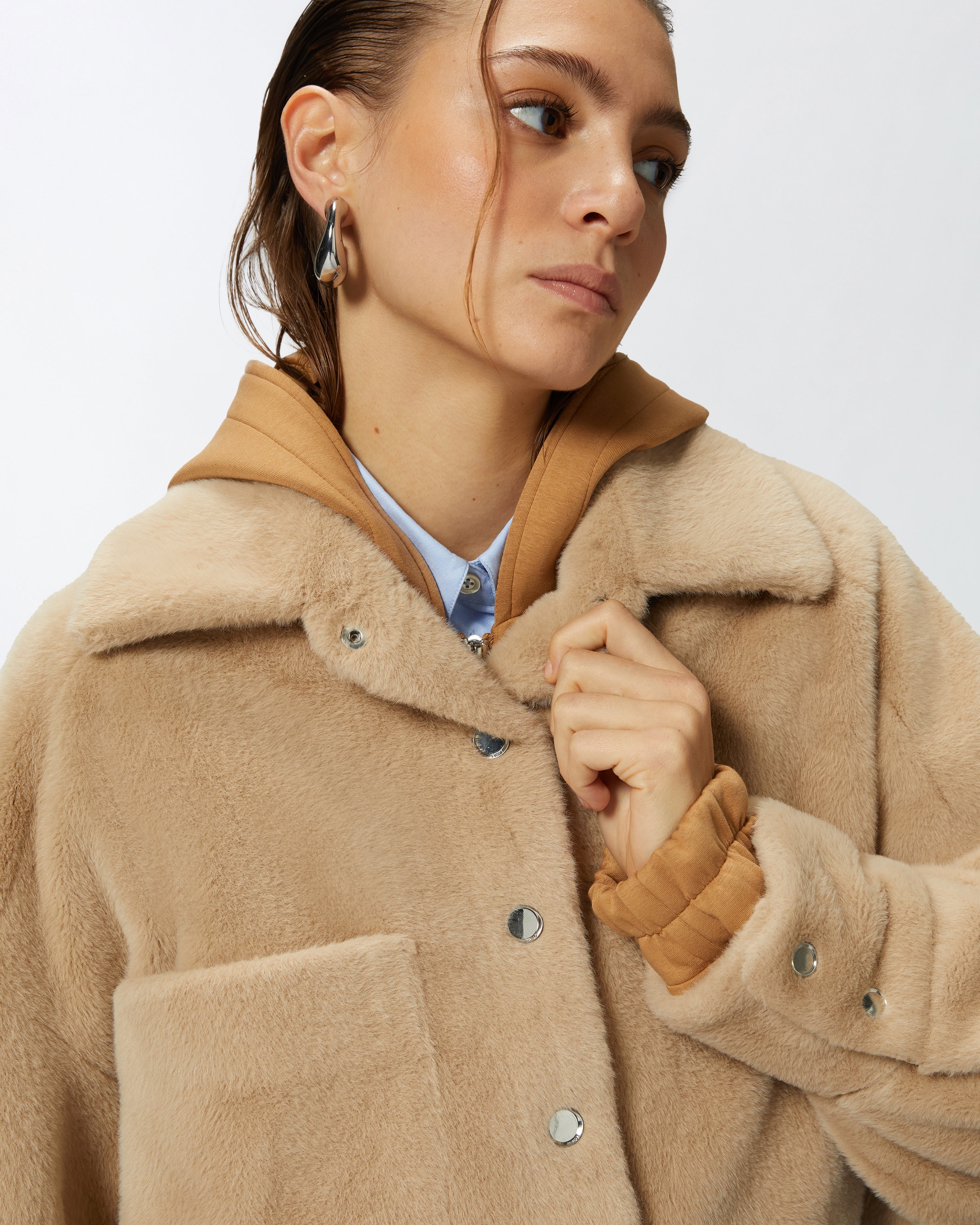 SOFT SHEEPSKIN-EFFECT SHACKET - 5