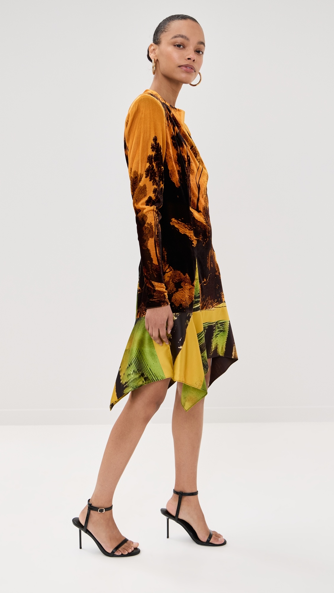 Velvet Mock Neck Dress - 3