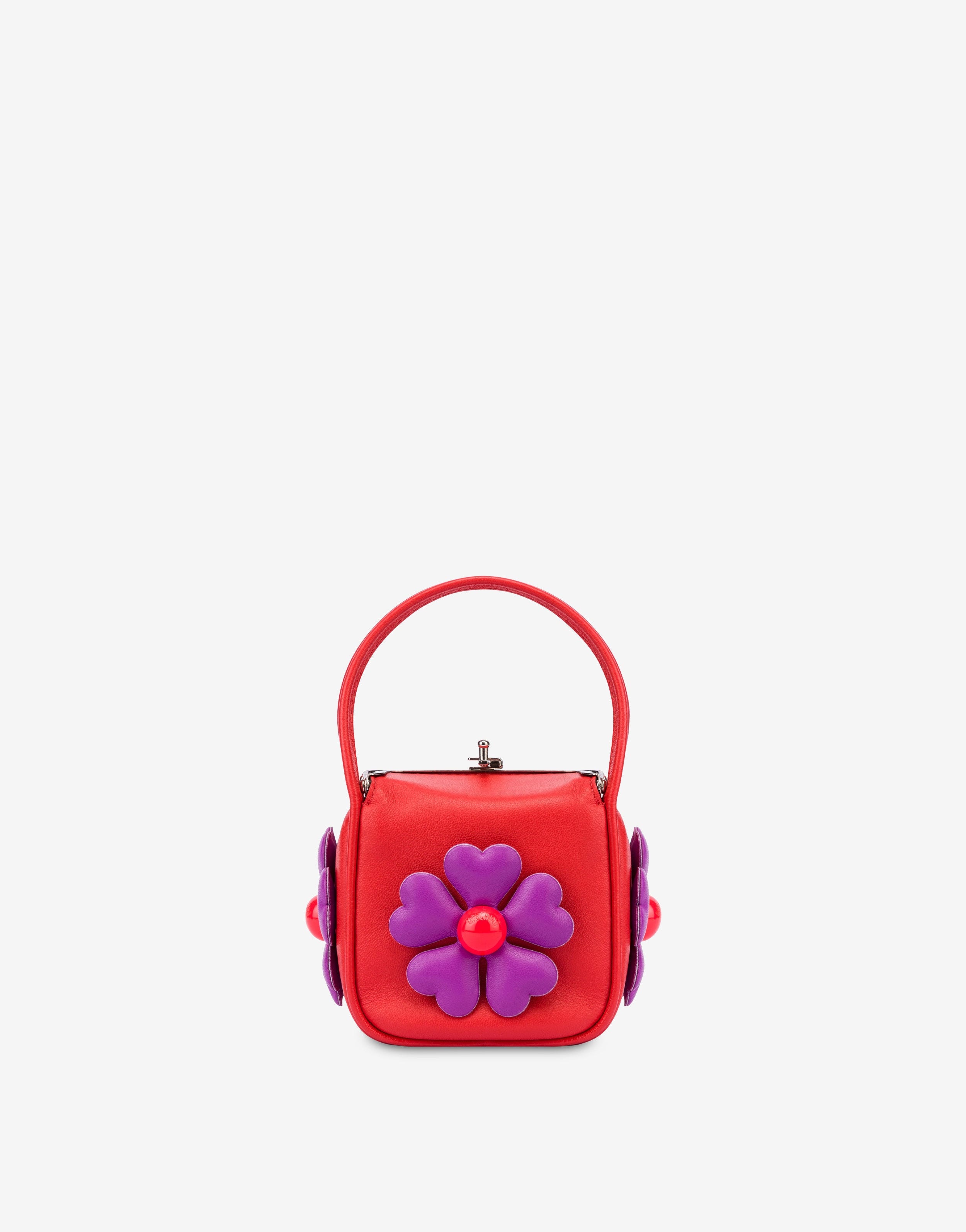 NAPPA LEATHER HEART FLOWERS MICRO BAG - 1