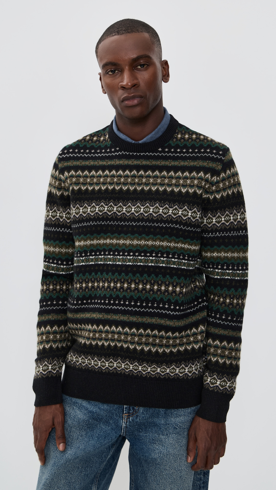 Barbour Case Fair Isle Crew Neck Sweater - 6