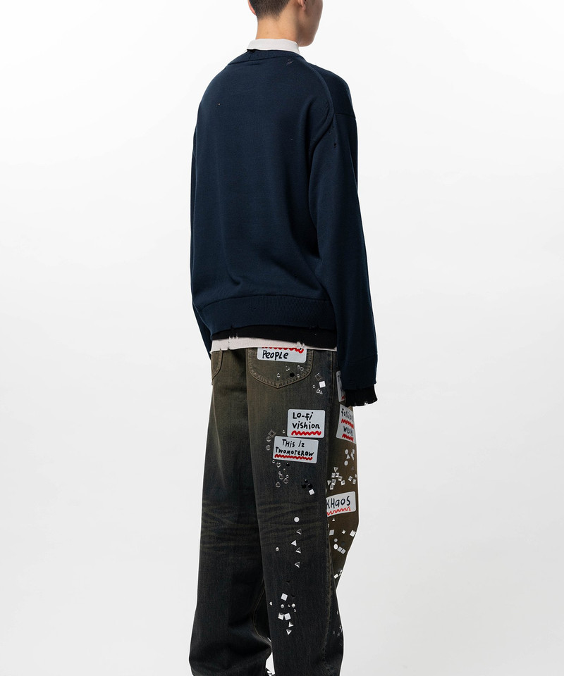 Triple Layered Knit Polo Sweater 16