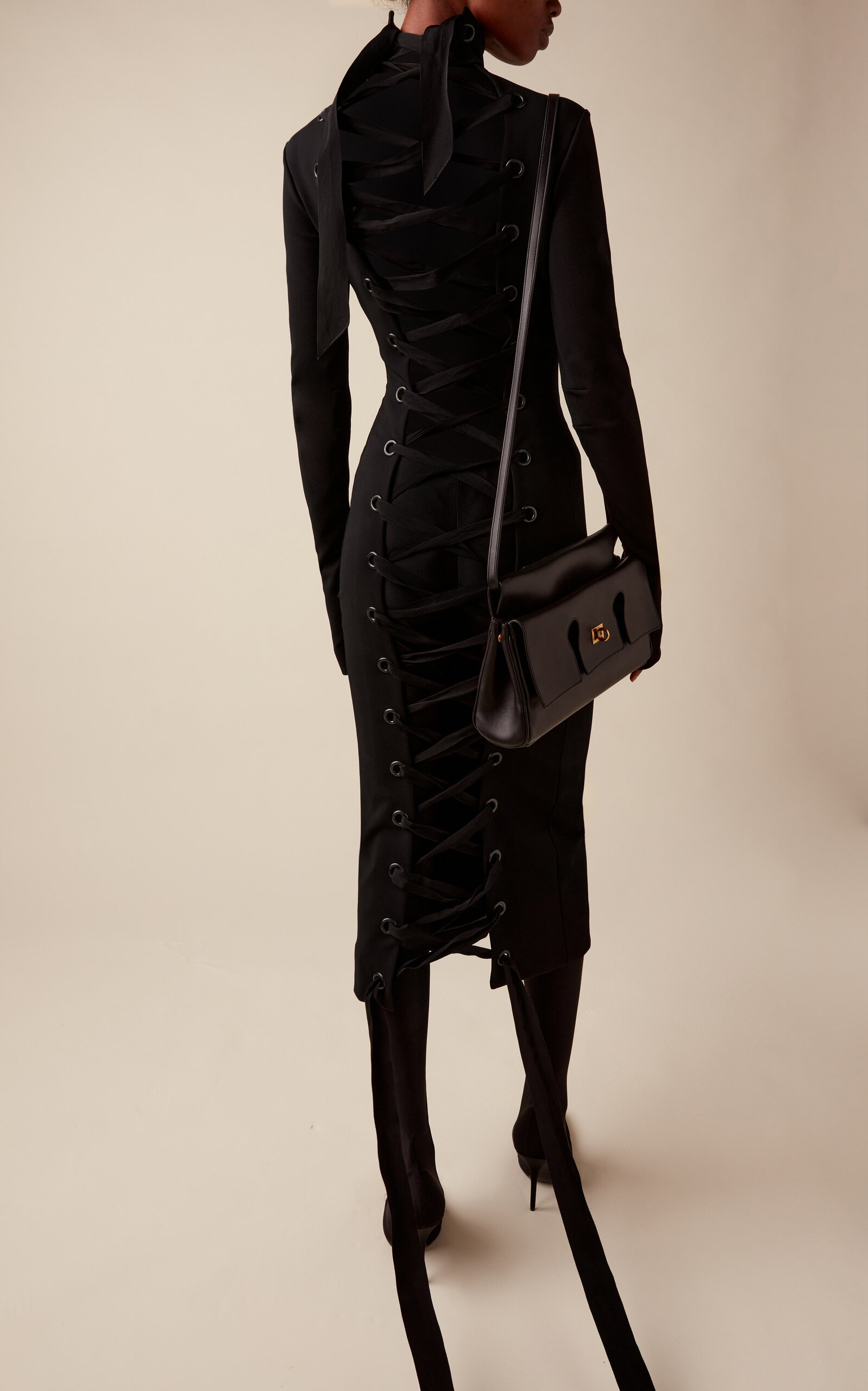 Backless Jersey Dress black - 4
