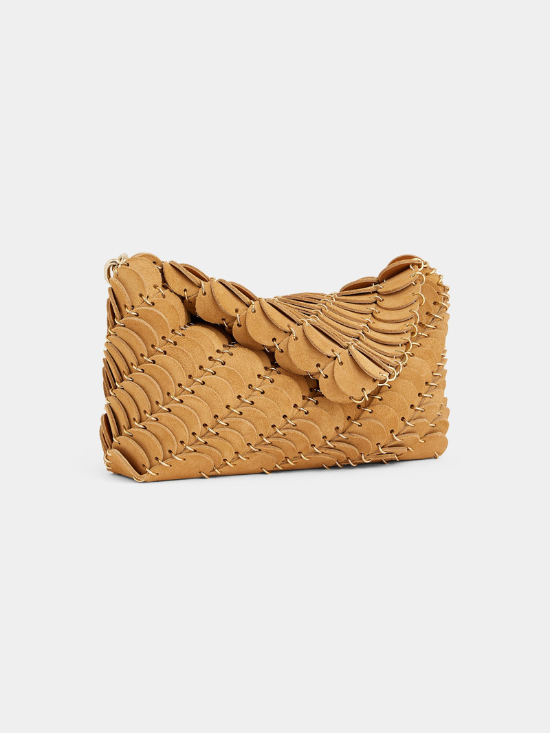 rabanne CAMEL PACO CLUTCH BAG outlook