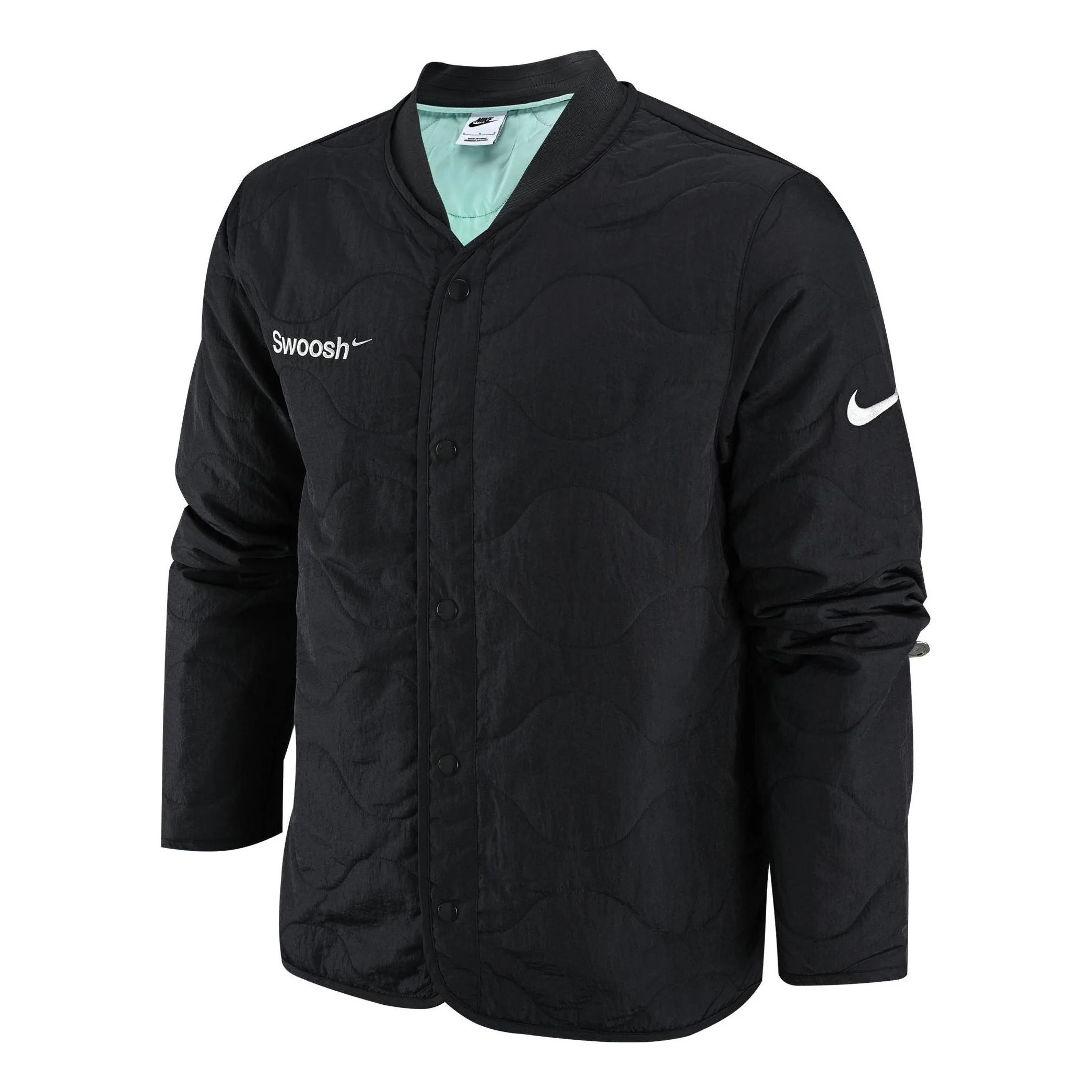 Nike Swoosh Logo Padded Jacket 'Black' FB1909-060 - 1