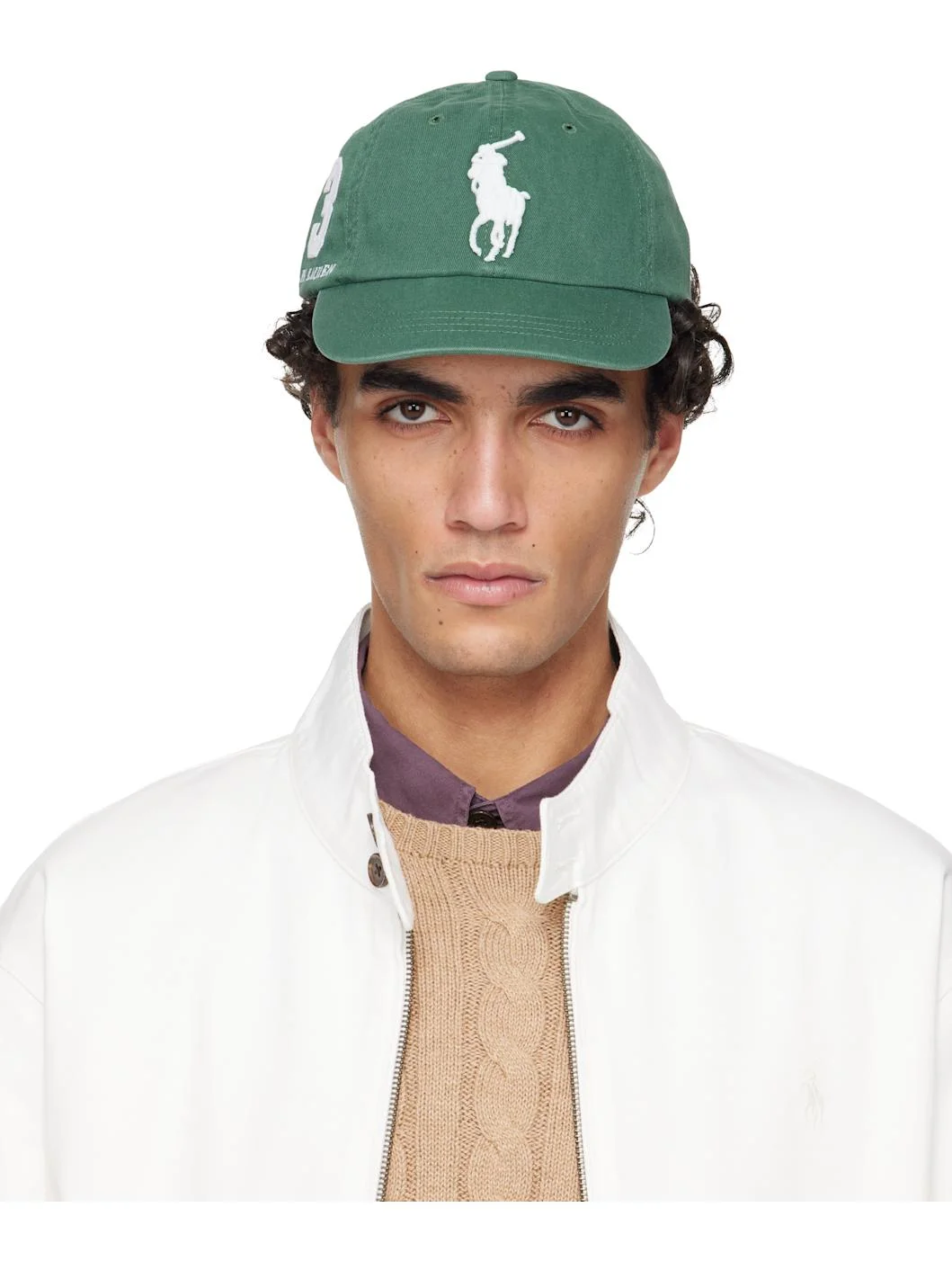 Green Big Pony Twill Ball Cap - 1