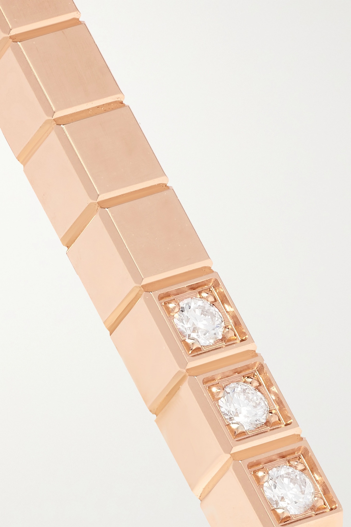 Ice Cube Pure 18-karat rose gold diamond earrings - 4