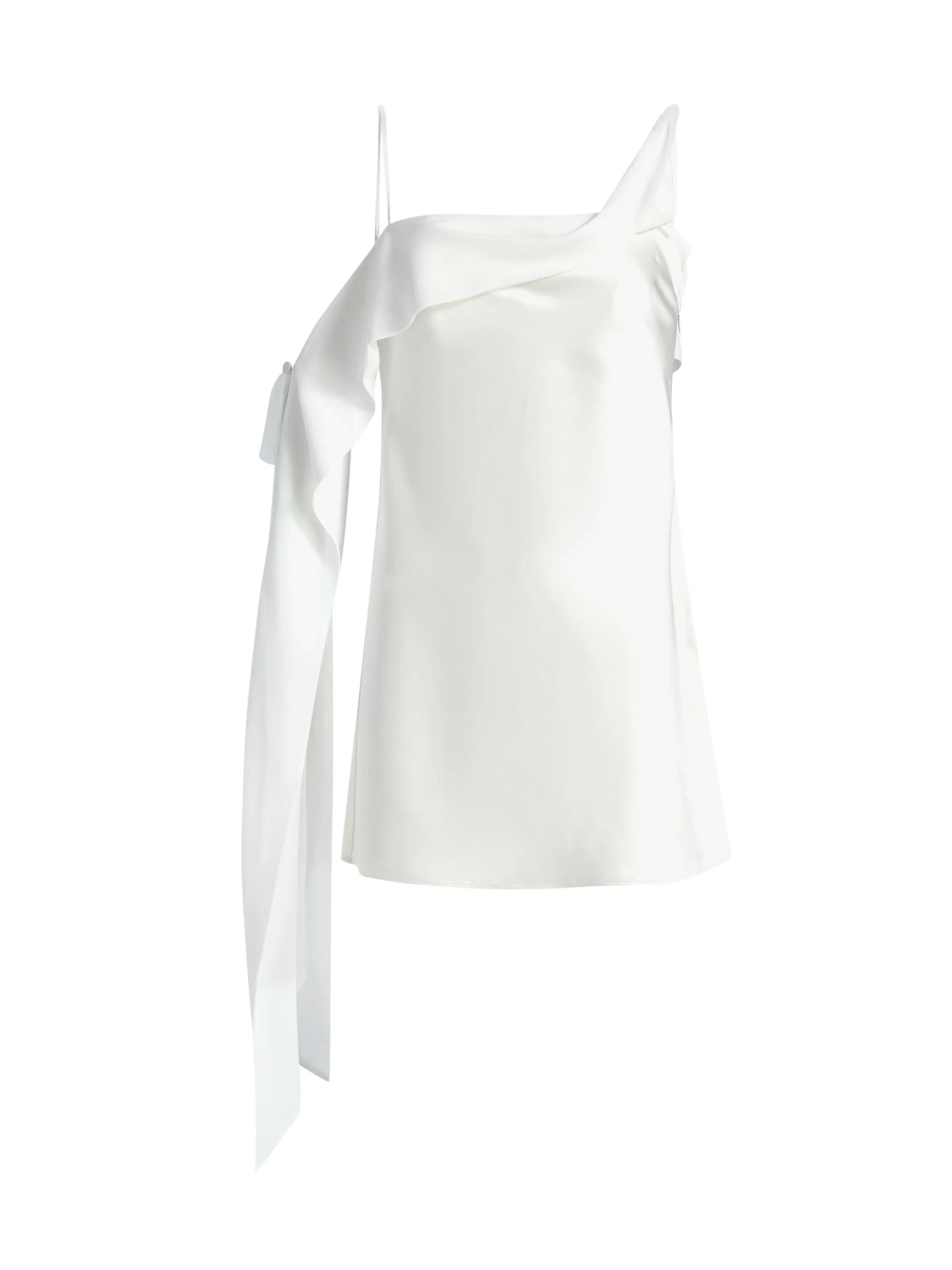 Women's Devlyn Draped Satin Minidress - Ivory - 1