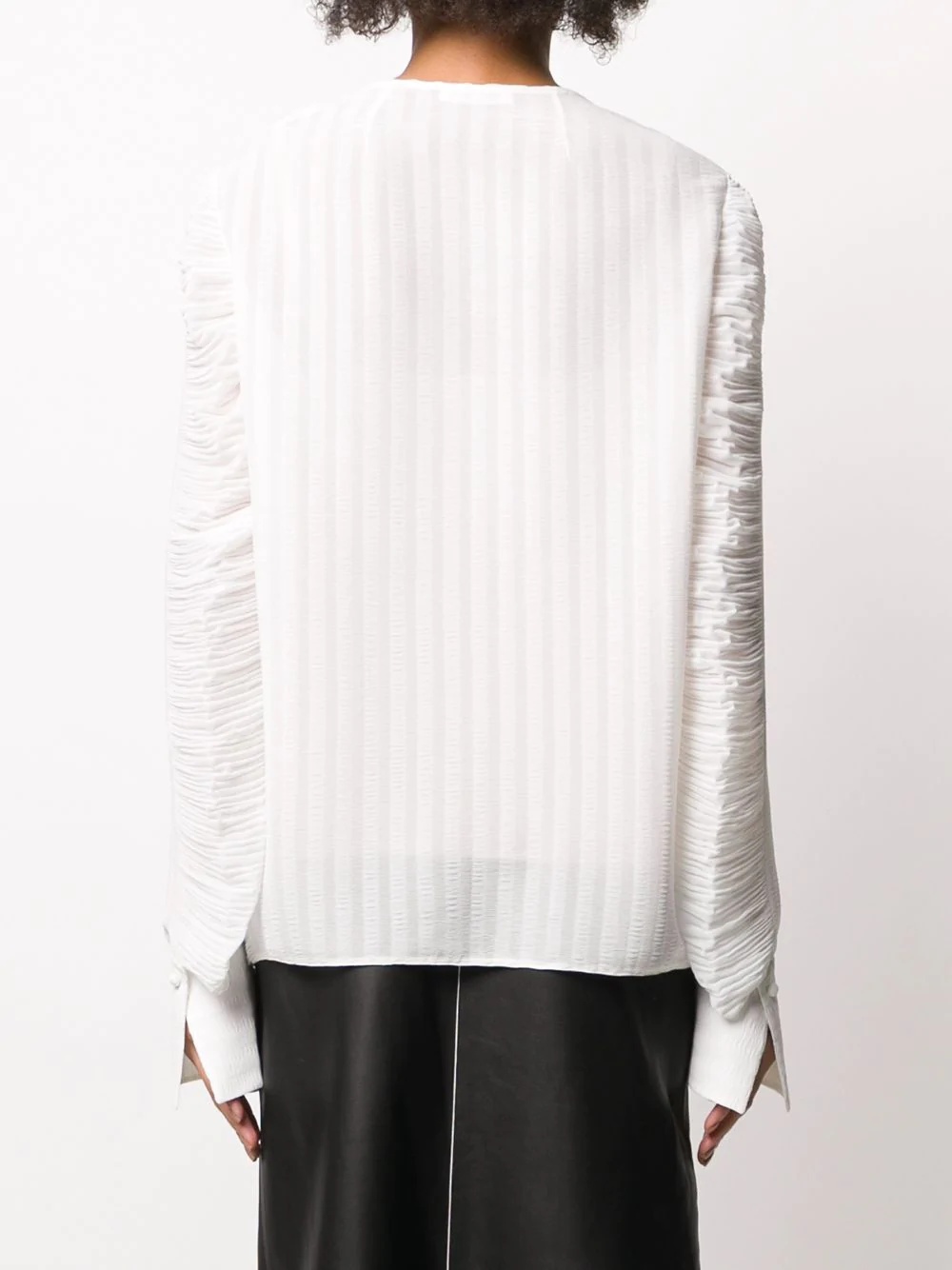 vertical pleat blouse - 4