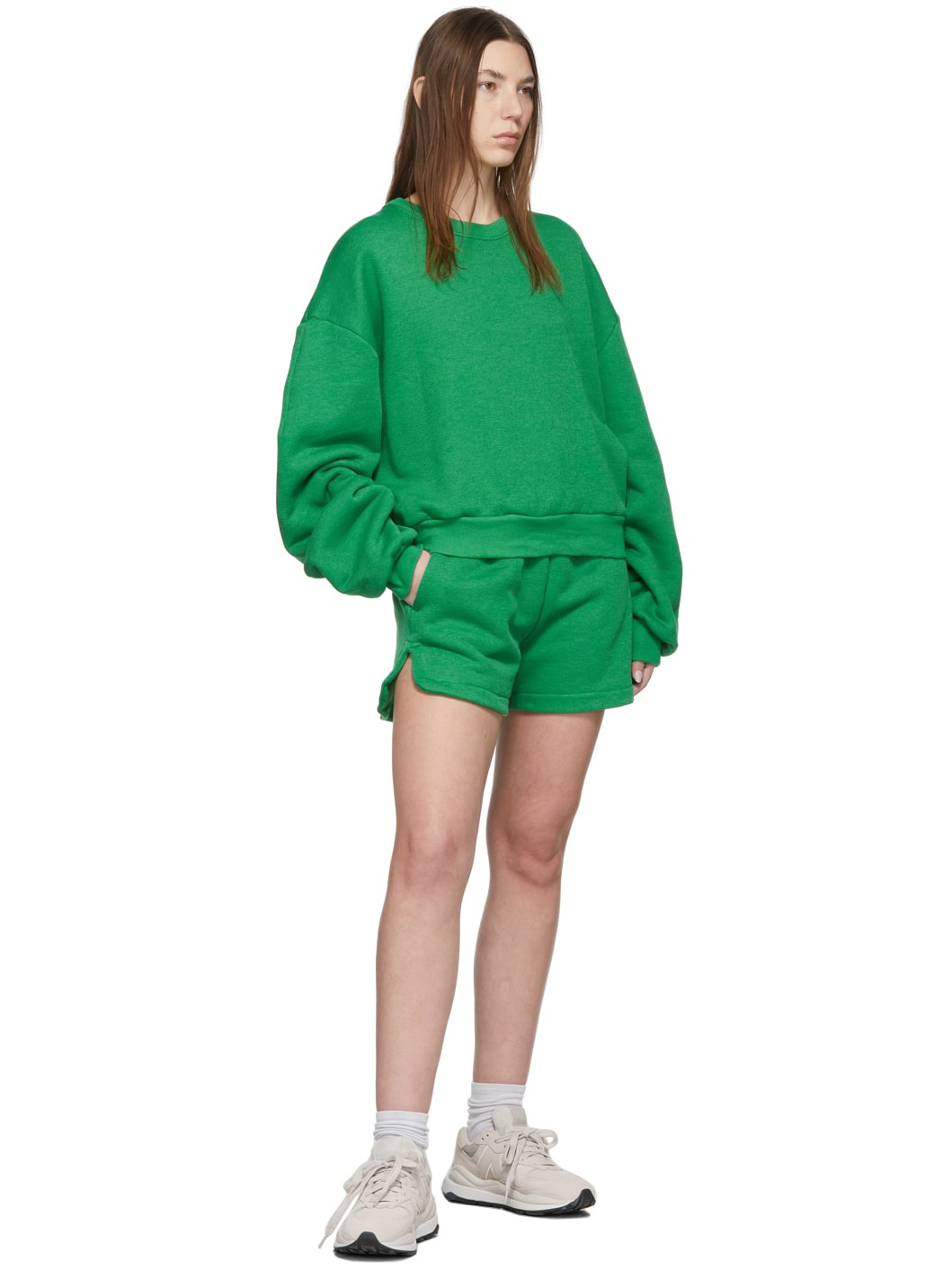 Green Sweat Shorts - 4