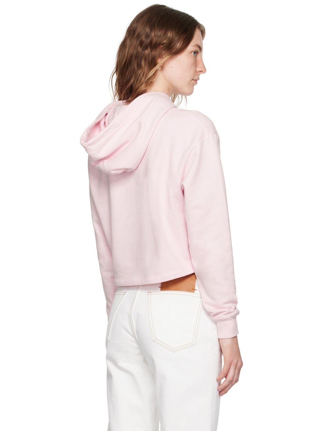 Pink 'Balmain Paris' Flocked Hoodie - 3