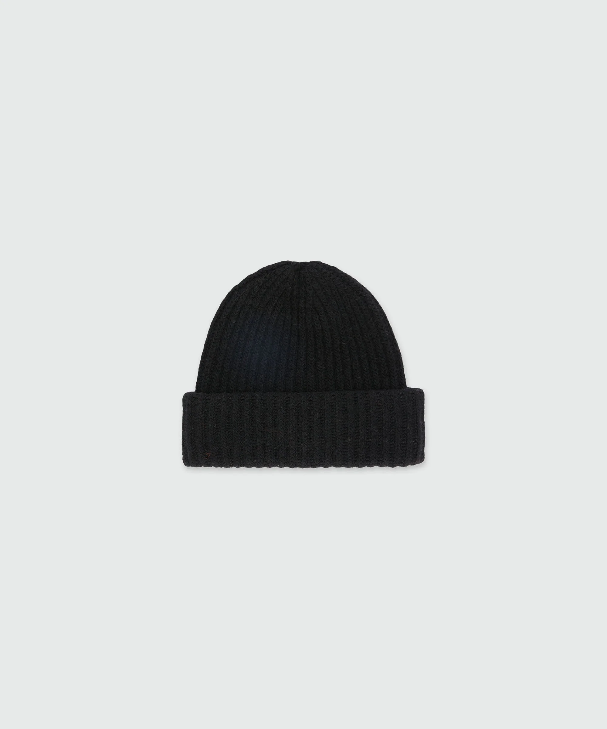 Black ribbed hat with MSGM label - 1