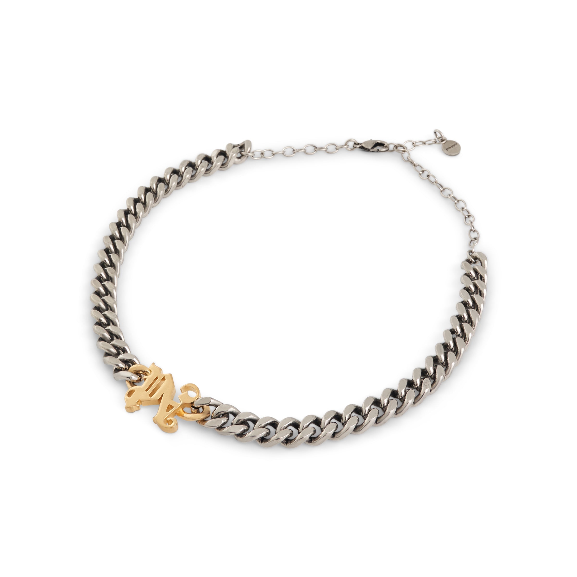 Palm Angels Monogram Chain Bracelet In Silver/gold in Metallic for