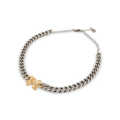 Palm Angels Monogram Chain Necklace in Silver/Gold outlook