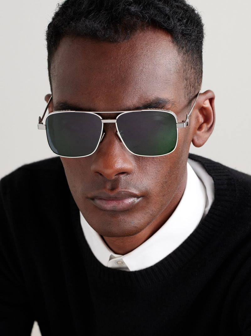Dior CD Diamond S9U Square-Frame Silver-Tone Sunglasses Silver outlook