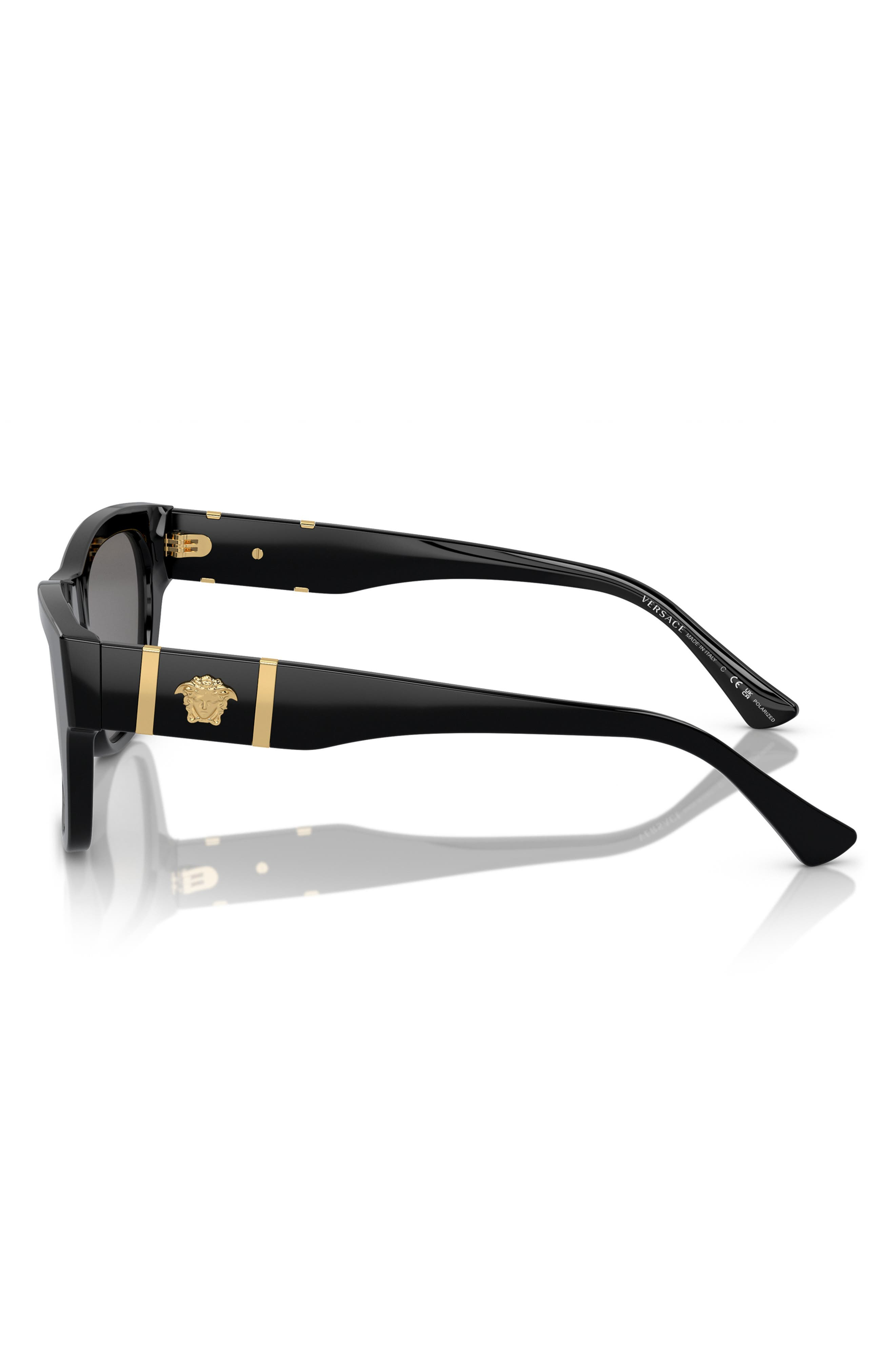 Versace 67mm Polarized Oversize Square Sunglasses in Black at Nordstrom - 3