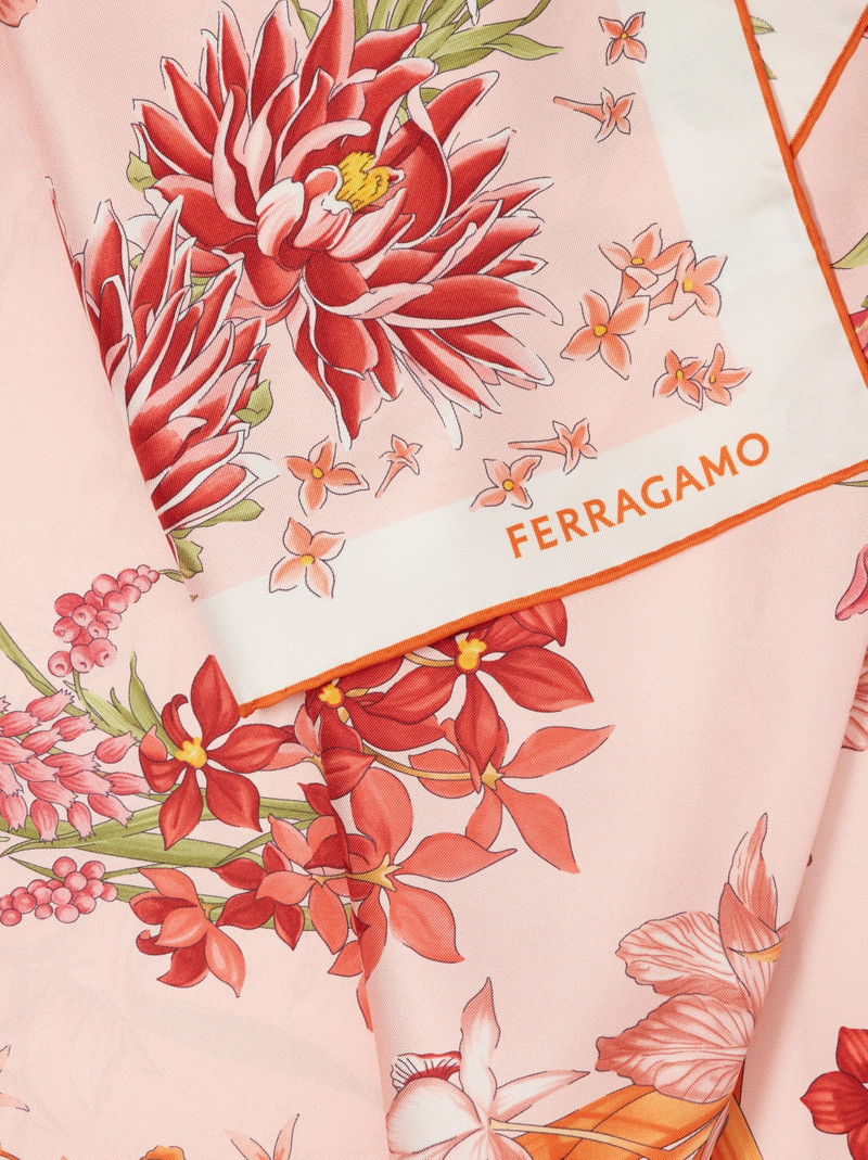 FERRAGAMO Spring print silk foulard outlook