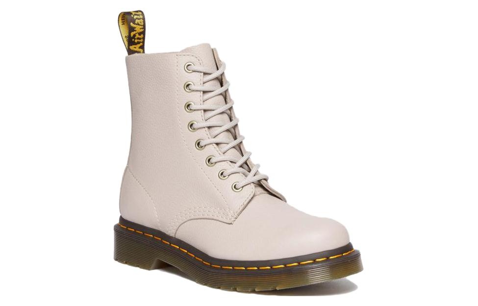 (WMNS) Dr. Martens 1460 Pascal Virginia Leather Lace Up Boots 'Vintage Taupe' 30920348 - 3