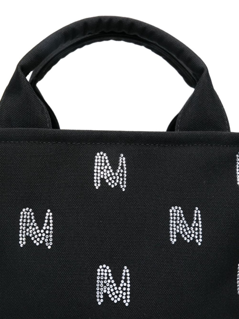 crystal-embellished logo tote bag 4