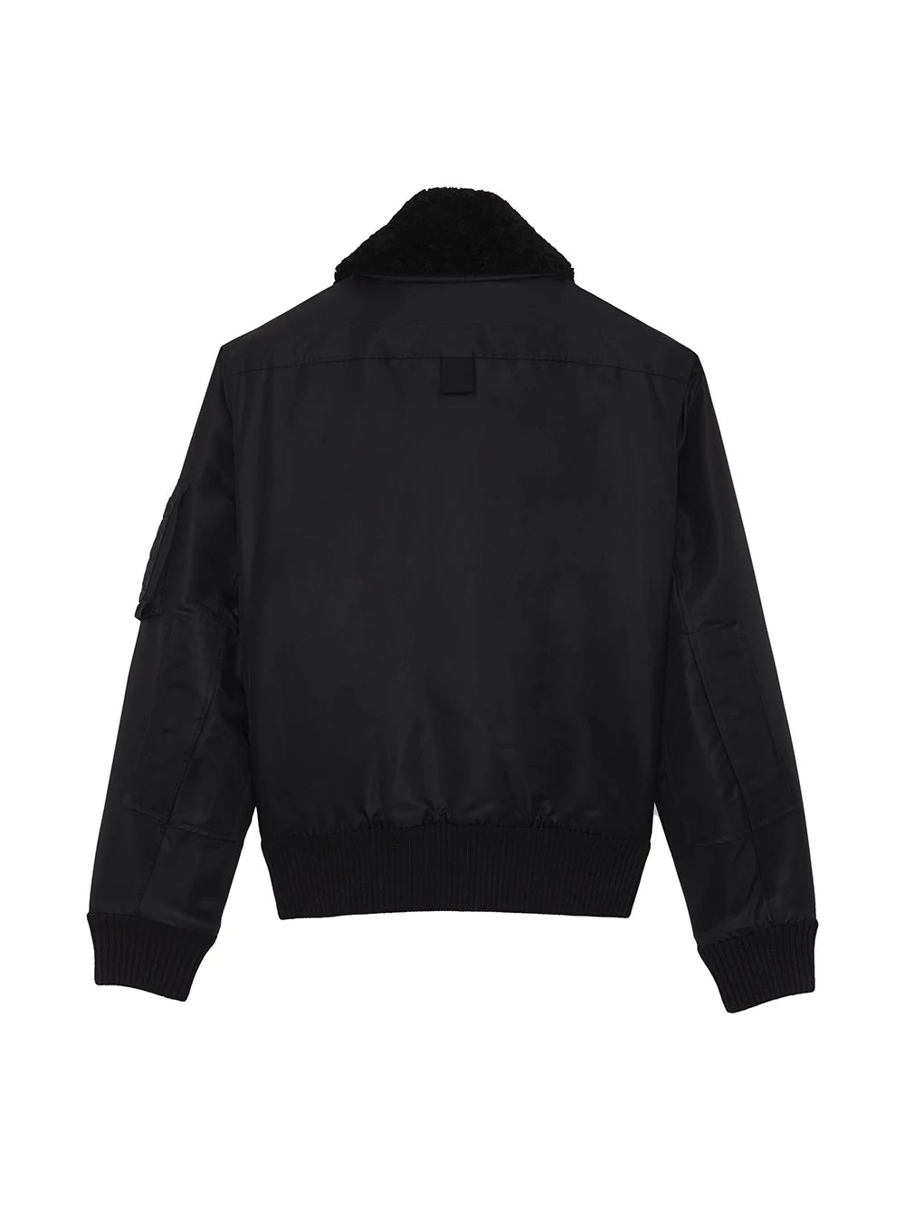 shearling collar army bomber jacket - 2