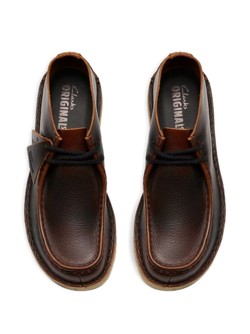 Wallabee lace-up leather boots 4