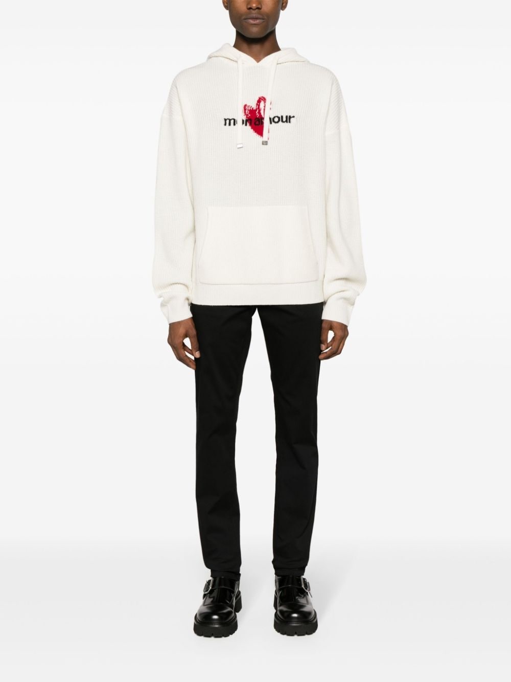 x Mon Amour intarsia-knit hoodie - 2