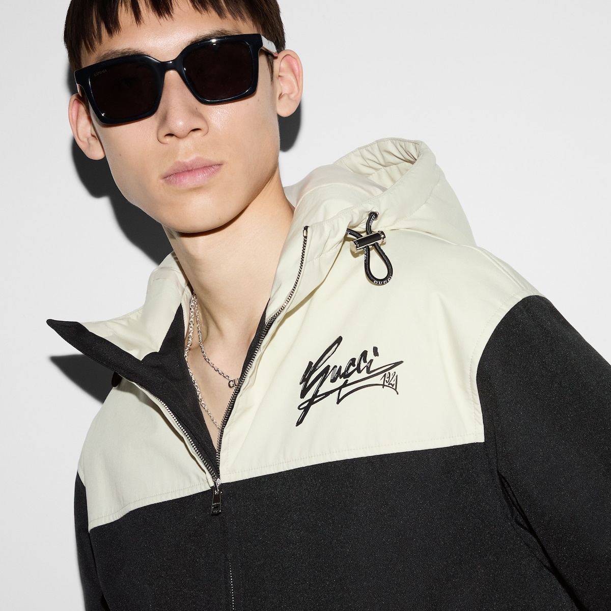 Technical cotton canvas hooded jacket - 5