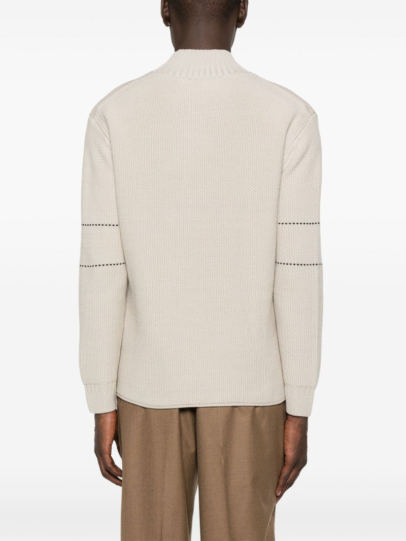 high-neck striped sweater 4